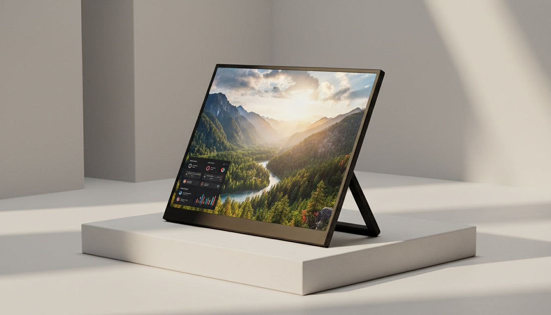 VIUSEE 13.5-inch portable monitor on a clean desk setup