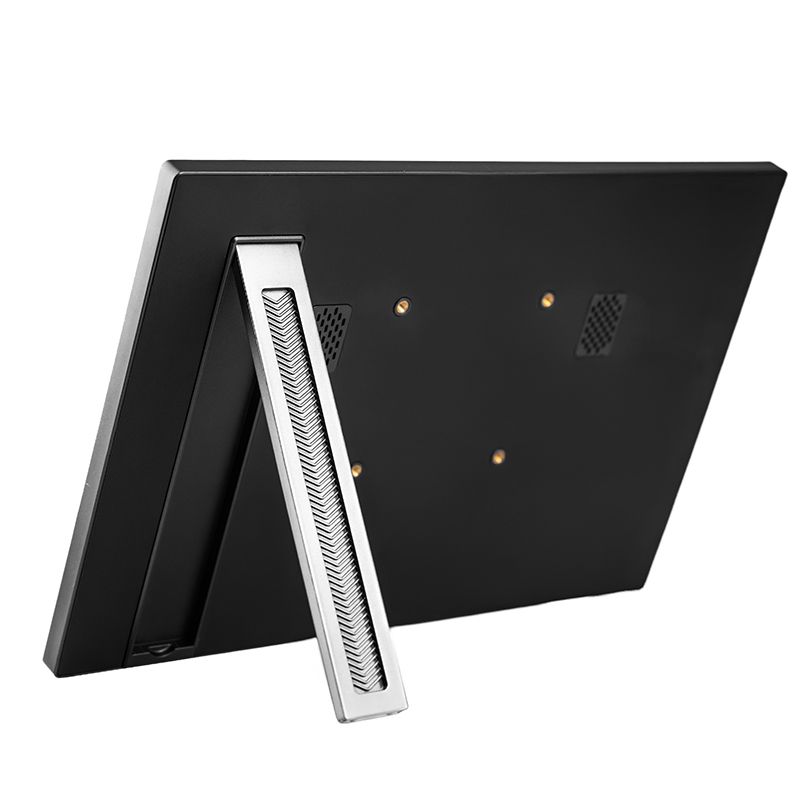 14 Inch 2.2K Portable Monitor - IPS 2240x1440 USB-C Display with Side Stand connected to laptop in workspace setup - VIUSEE
