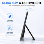 13.5 Inch 2.2K Portable Monitor - IPS 2256x1504 USB-C Display with Built-in Stand close-up of USB-C and HDMI ports - VIUSEE