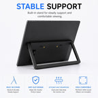 13.5 Inch 2.2K Portable Monitor - IPS 2256x1504 USB-C Display with Built-in Stand side view highlighting slim profile - VIUSEE
